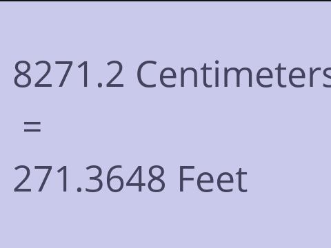 8271.2 CM TO FEET
