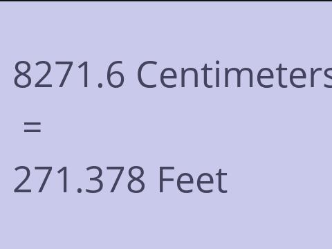 8271.6 CM TO FEET