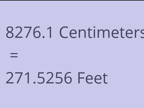 8276.1 CM TO FEET