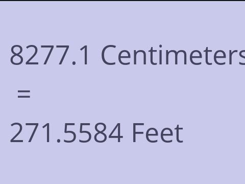 8277.1 CM TO FEET