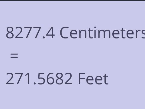 8277.4 CM TO FEET