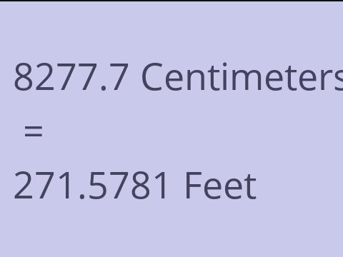 8277.7 CM TO FEET