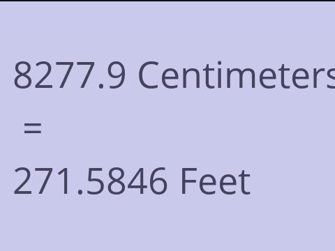 8277.9 CM TO FEET