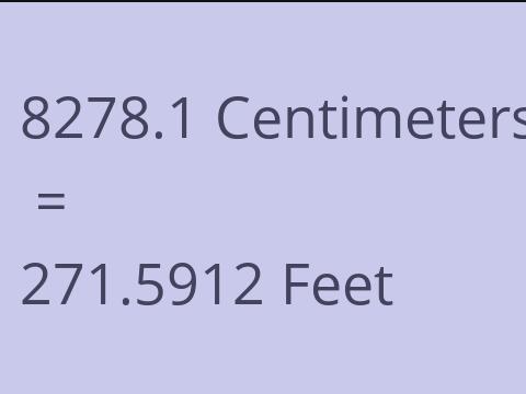 8278.1 CM TO FEET