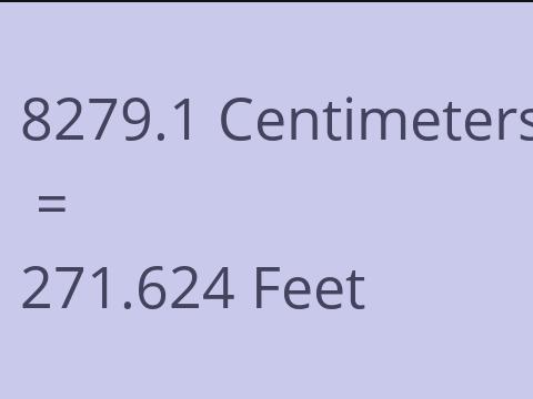 8279.1 CM TO FEET