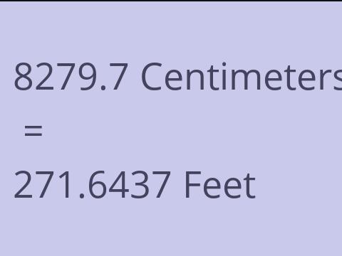8279.7 CM TO FEET