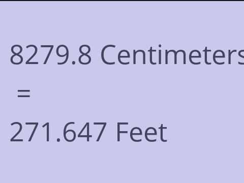 8279.8 CM TO FEET