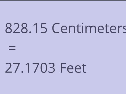 828.15 CM TO FEET