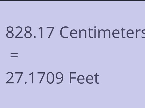 828.17 CM TO FEET