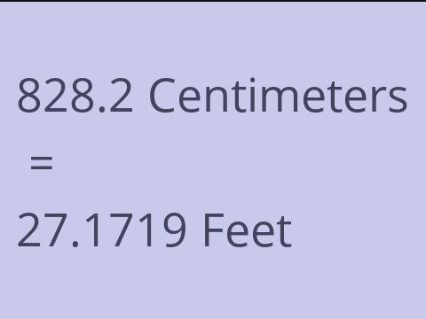 828.2 CM TO FEET