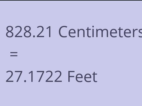 828.21 CM TO FEET