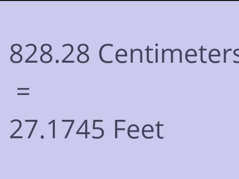 828.28 CM TO FEET