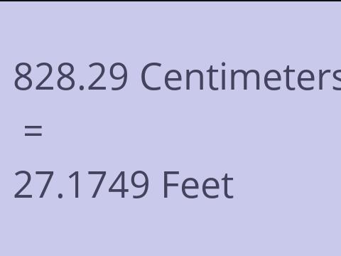 828.29 CM TO FEET