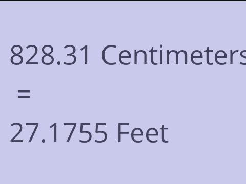 828.31 CM TO FEET