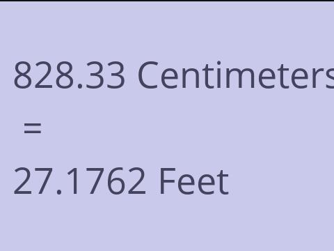 828.33 CM TO FEET