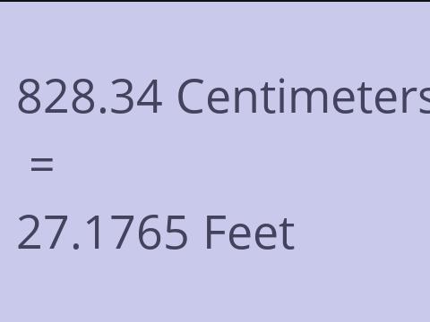 828.34 CM TO FEET