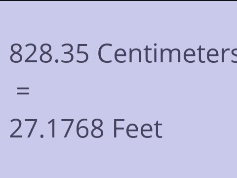 828.35 CM TO FEET