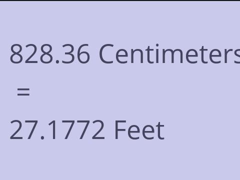 828.36 CM TO FEET