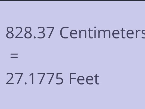 828.37 CM TO FEET