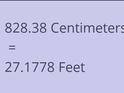 828.38 CM TO FEET