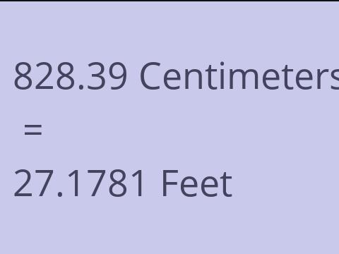 828.39 CM TO FEET