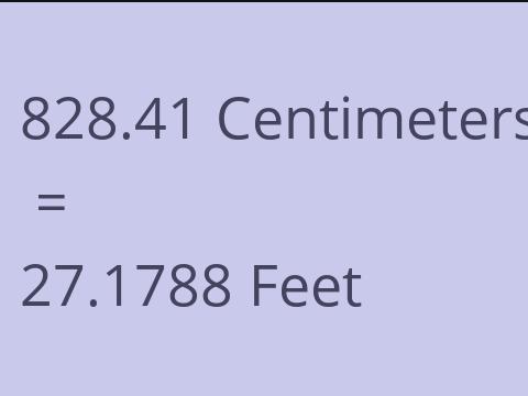 828.41 CM TO FEET