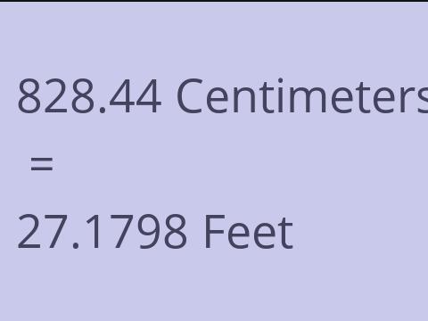 828.44 CM TO FEET