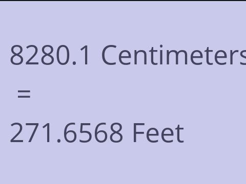 8280.1 CM TO FEET
