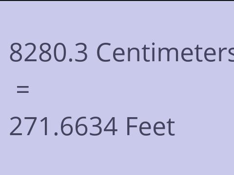 8280.3 CM TO FEET
