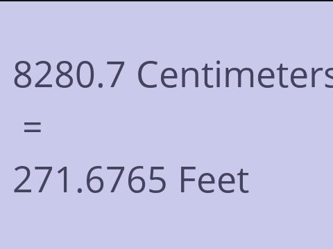 8280.7 CM TO FEET