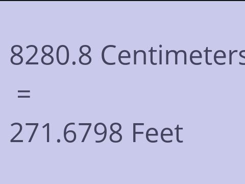 8280.8 CM TO FEET