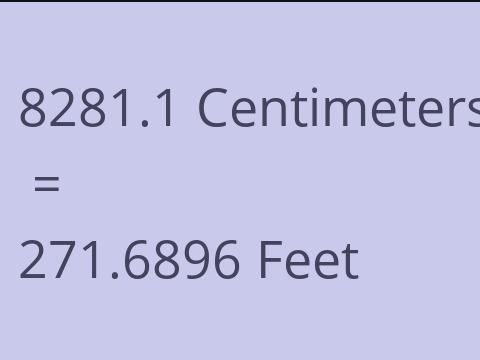 8281.1 CM TO FEET