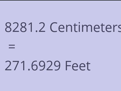 8281.2 CM TO FEET