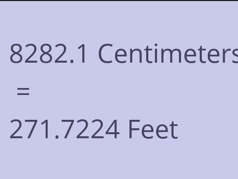 8282.1 CM TO FEET