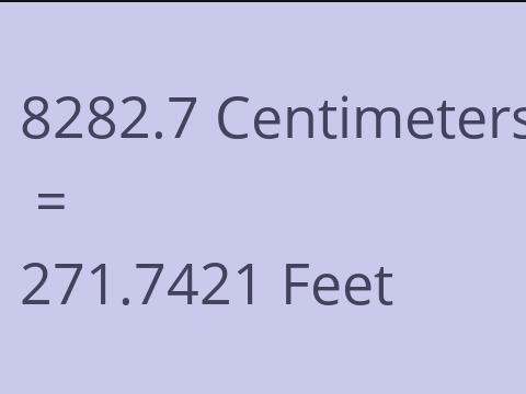 8282.7 CM TO FEET