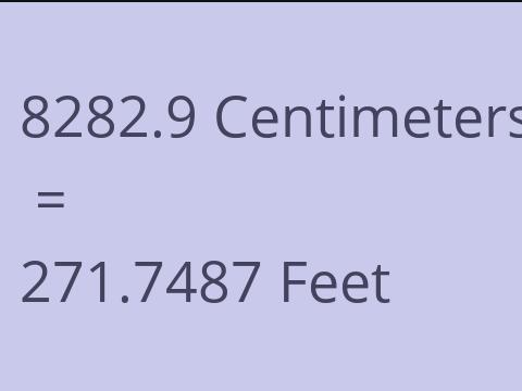 8282.9 CM TO FEET