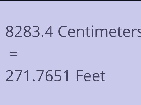 8283.4 CM TO FEET