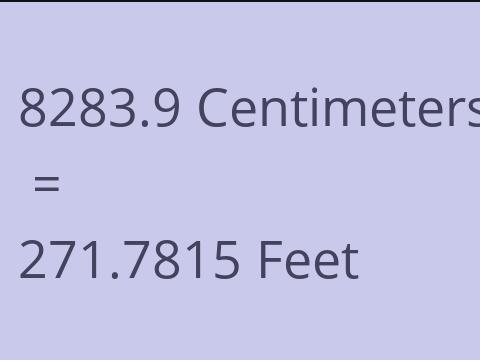 8283.9 CM TO FEET