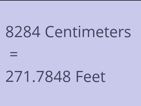 8284 CM TO FEET