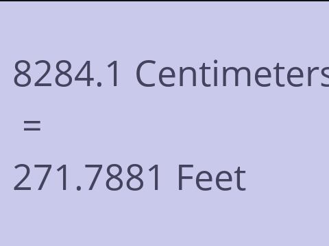 8284.1 CM TO FEET