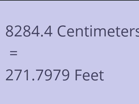 8284.4 CM TO FEET