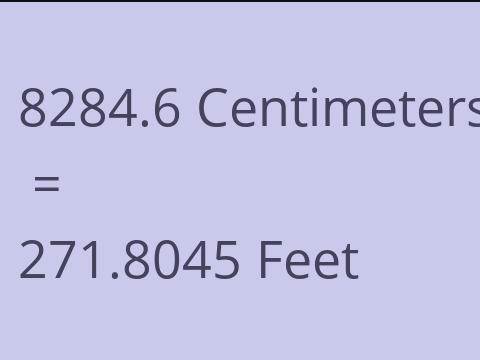 8284.6 CM TO FEET