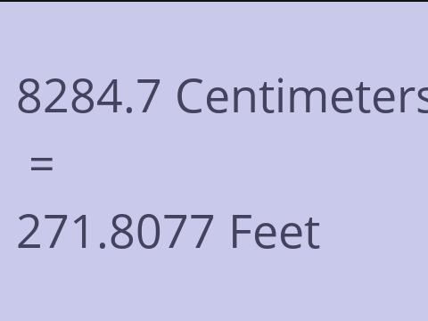 8284.7 CM TO FEET