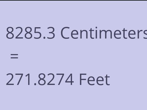 8285.3 CM TO FEET