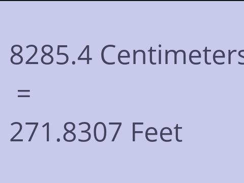 8285.4 CM TO FEET