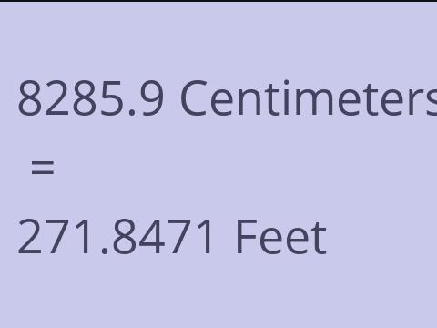 8285.9 CM TO FEET