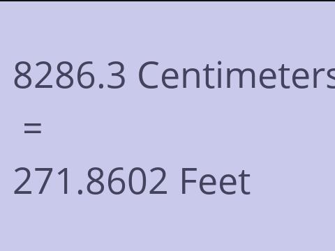 8286.3 CM TO FEET