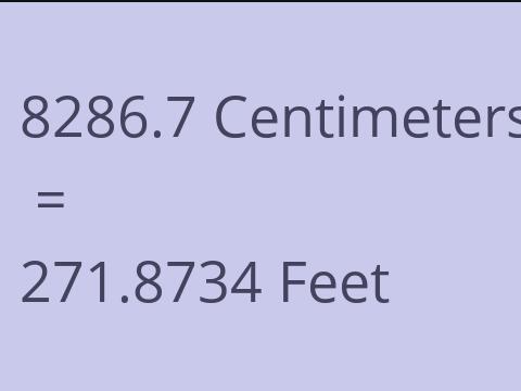8286.7 CM TO FEET