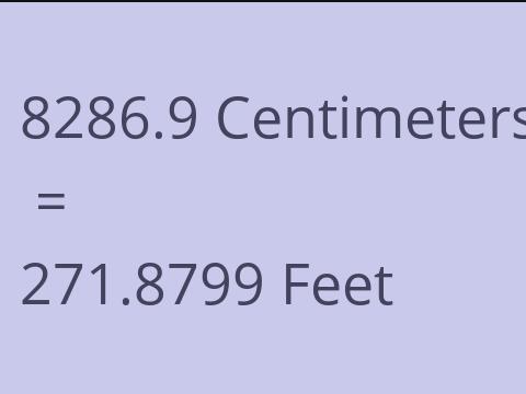 8286.9 CM TO FEET