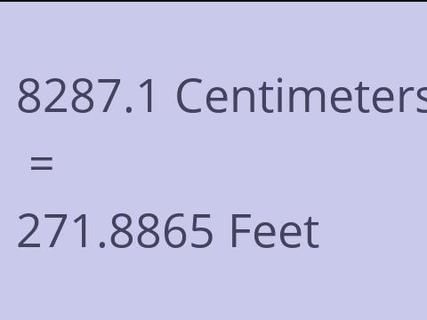 8287.1 CM TO FEET